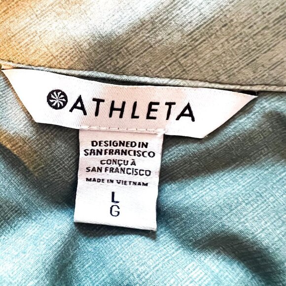 Athleta Urbanite Printed Top  Size Large- NWOT -print: Denali Minimalistic Grey - Picture 6 of 13